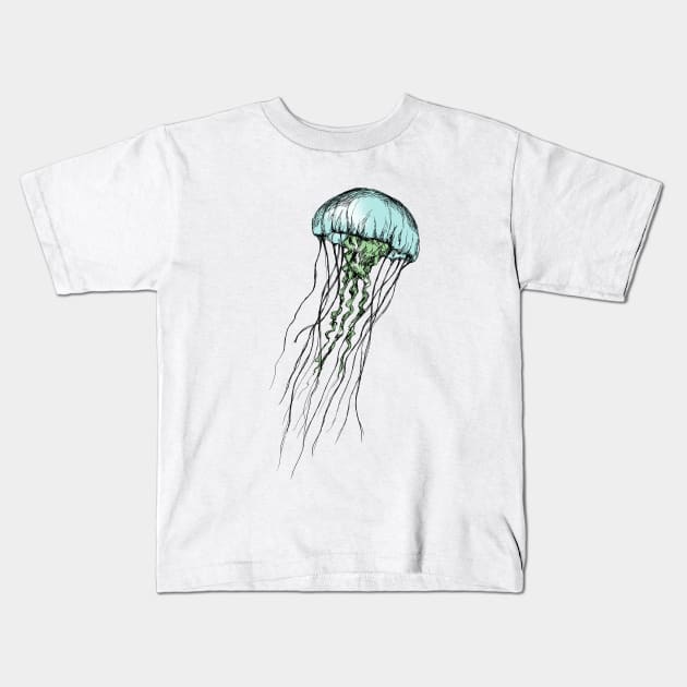 Jellyfish Print Kids T-Shirt by rachelsfinelines
